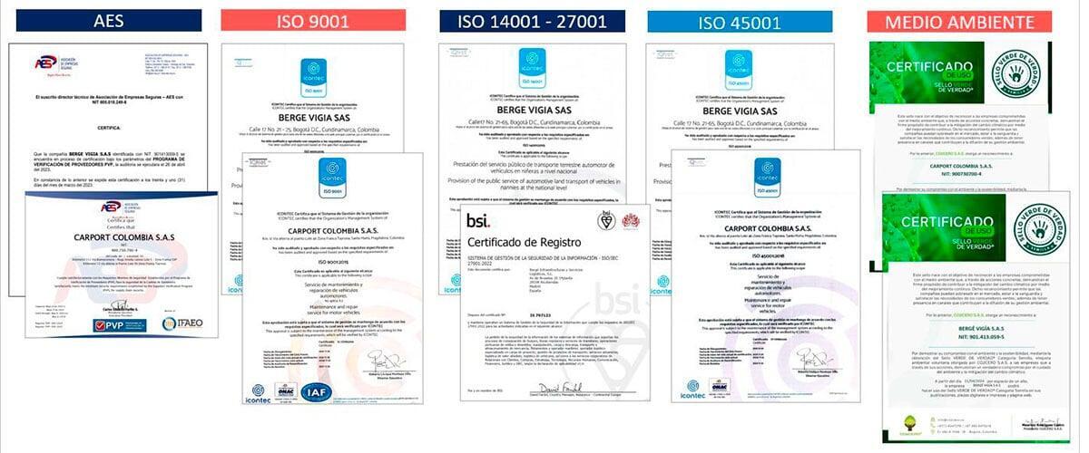 Certificaciones Bergé VIgía